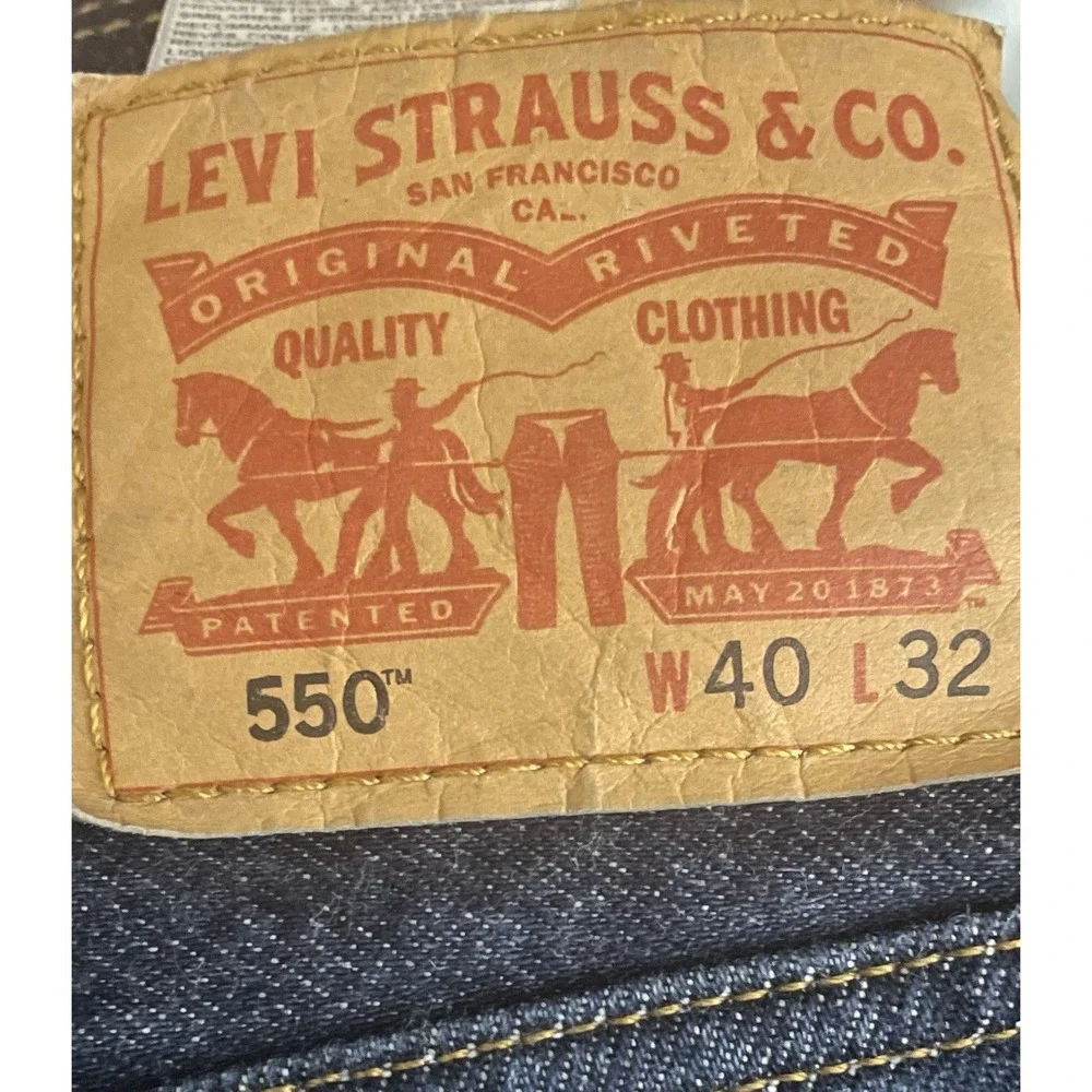 Levi's 550 Men's Relaxed Fit Jeans 40x32 Blue Stonewash Denim NWOT's